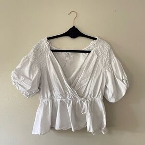 White peplum blouse